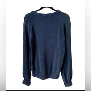 BABATON 1-01 (ARITZIA) Mina Sweater. Indigo/Navy Blue Crew Neck. NWT. Small